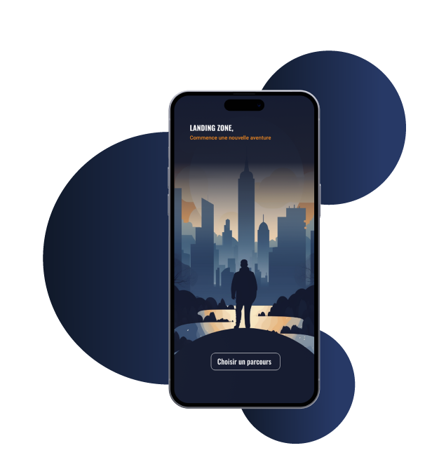 téléphone avec application Landing Zone