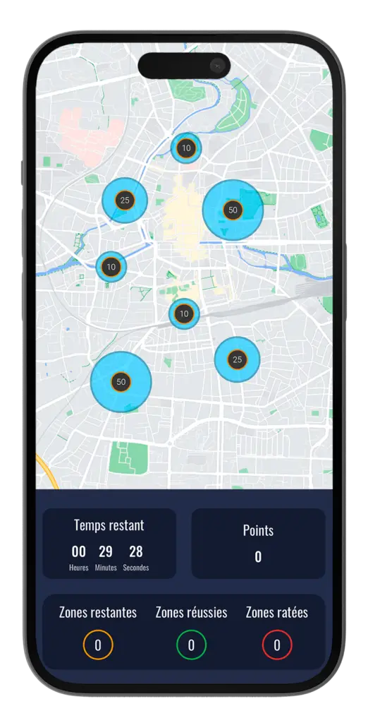 Displaying the map of an outdoor route on the Landing Zone application