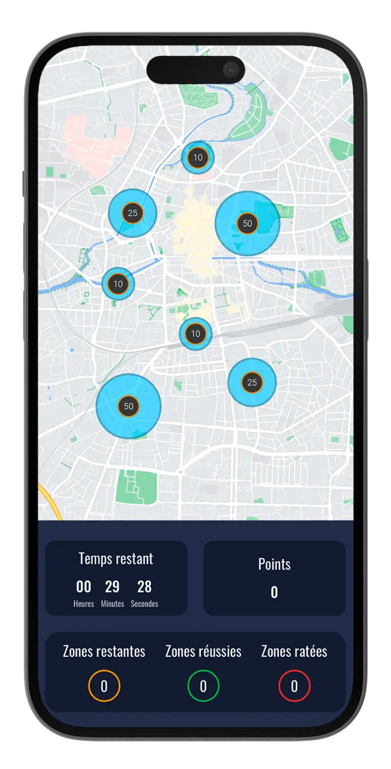 Displaying the map of an outdoor route on the Landing Zone application