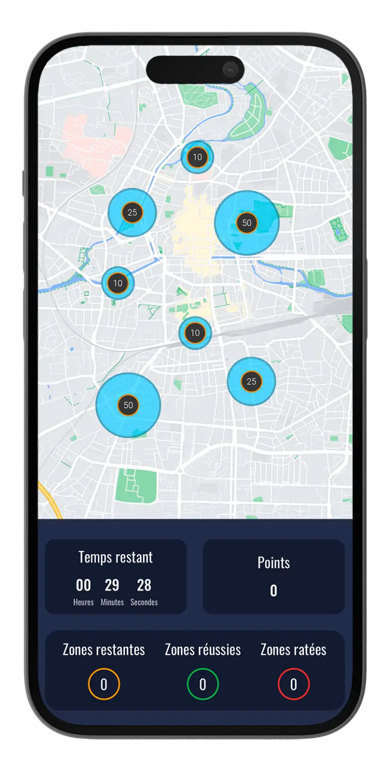 Displaying the map of an outdoor route on the Landing Zone application