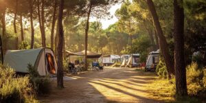 Jeu de piste dans un camping