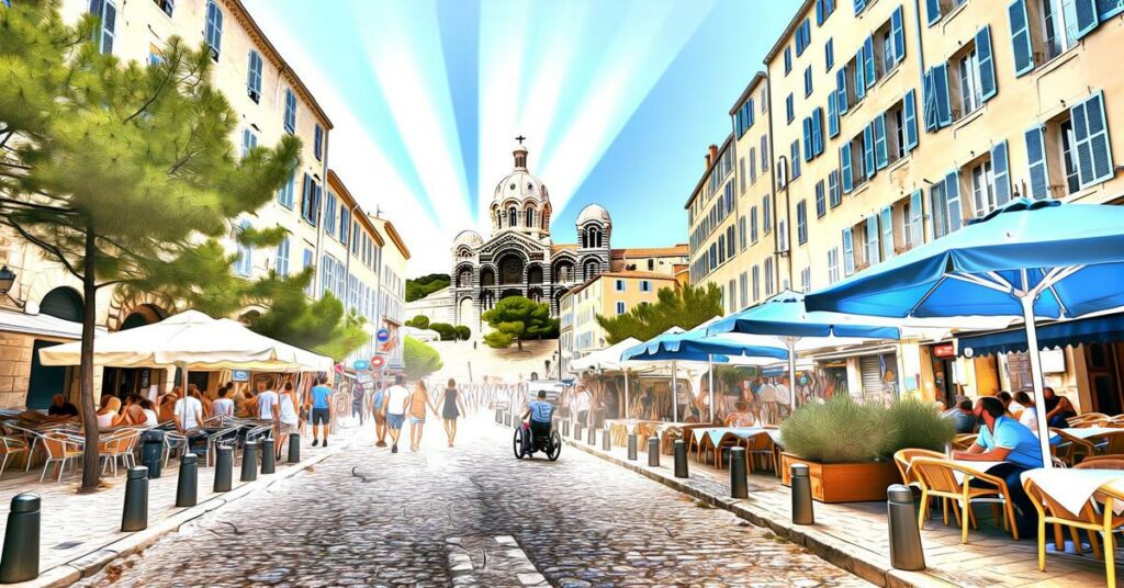 Marseille vibrant street scene