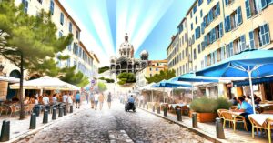 Marseille vibrant street scene