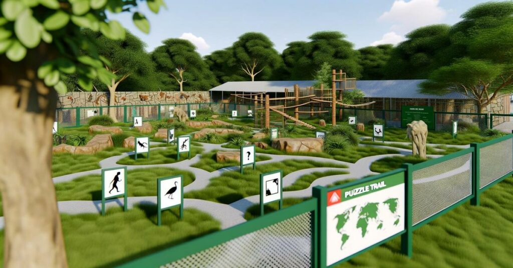 Zoo with puzzle trail