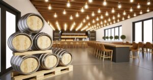 Brasserie moderne élégante sans humains