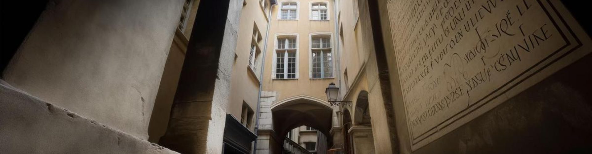 Escalier traboule Lyon authentique