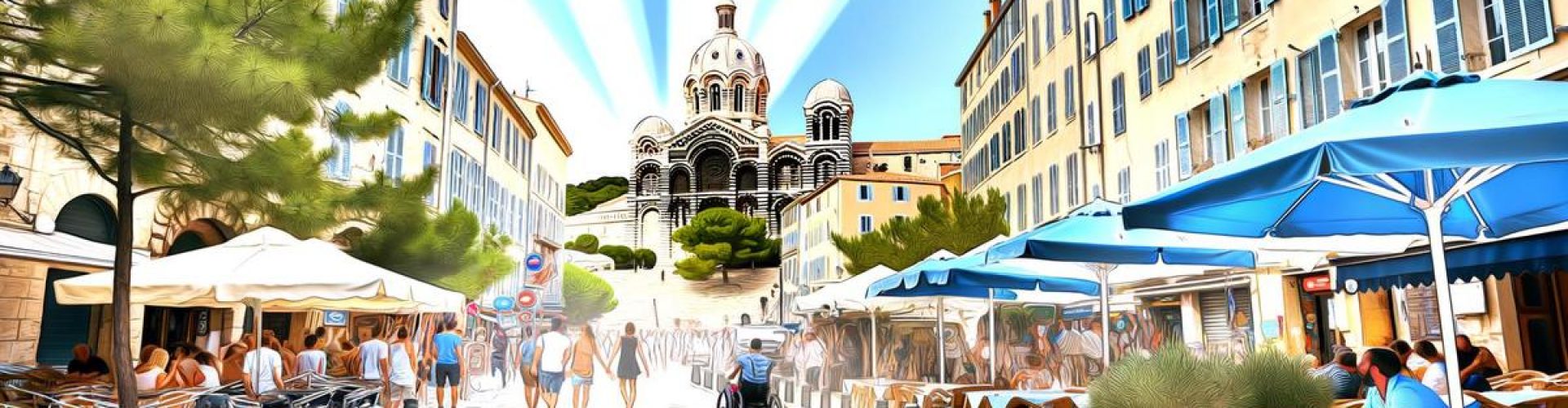 Marseille vibrant street scene