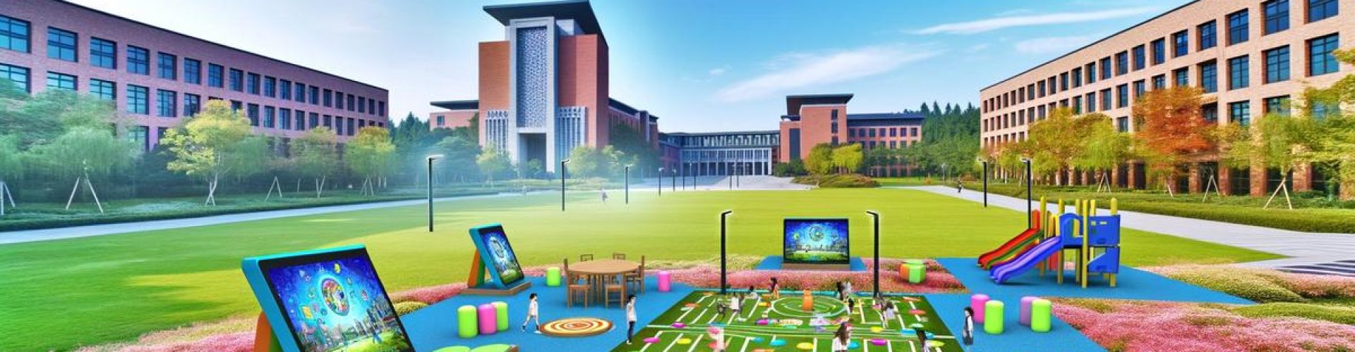 Interactive university campus playground