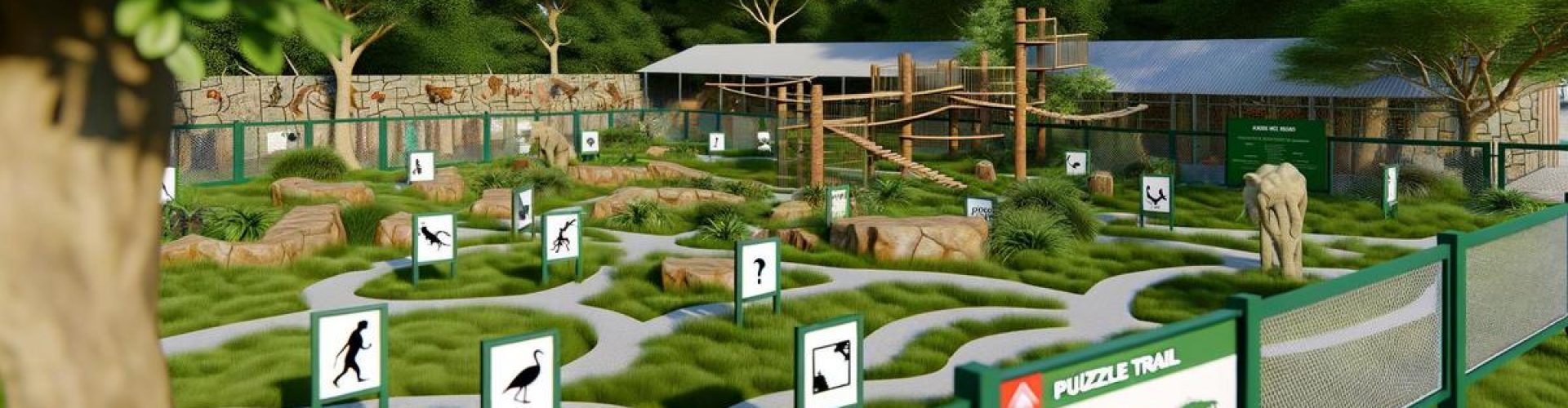 Zoo with puzzle trail