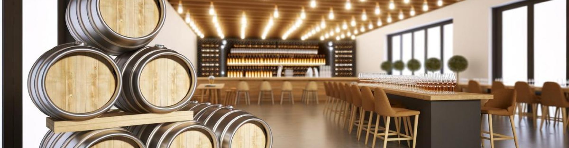 Brasserie moderne élégante sans humains