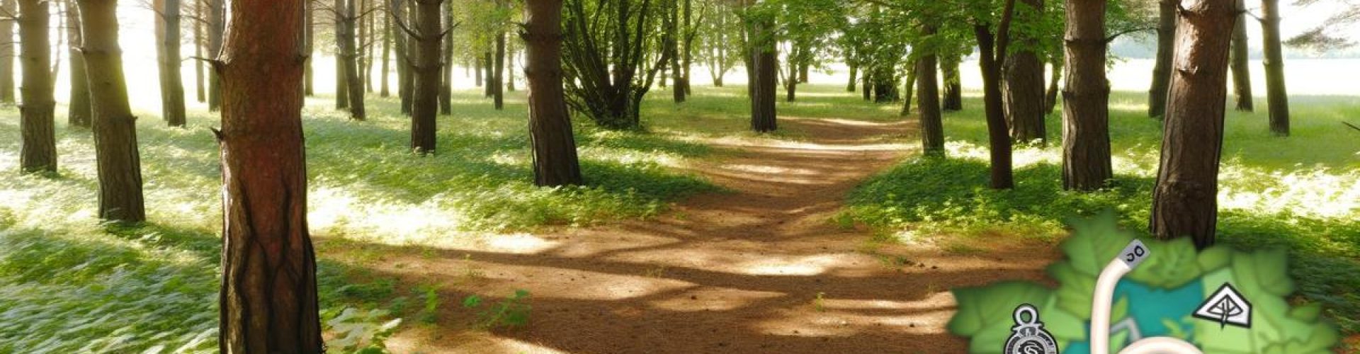 Sentier forestier avec indices