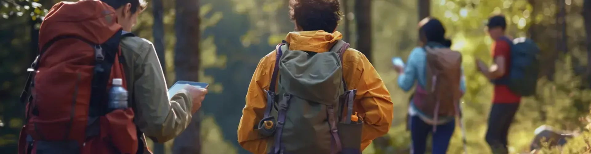 Des randonneur en forêt